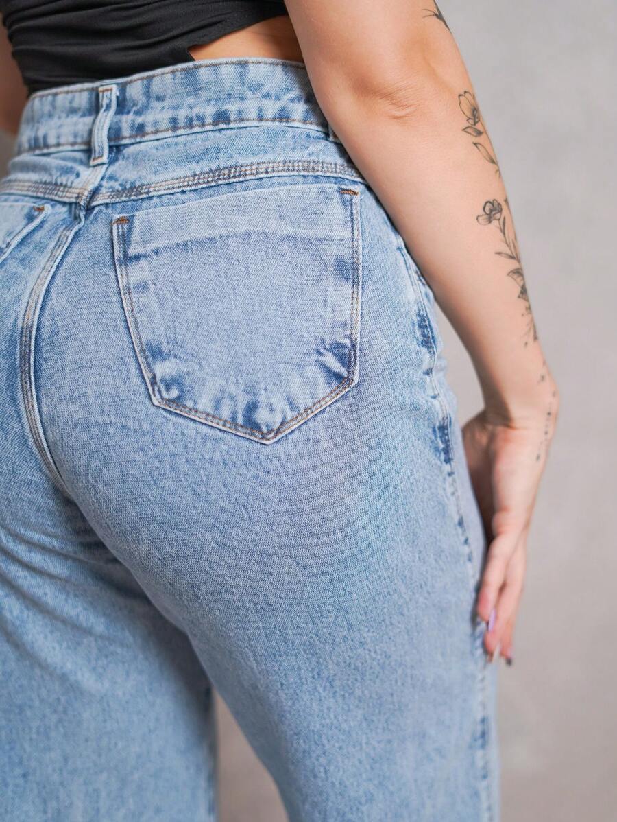 Calça Jeans Feminina Wide Leg