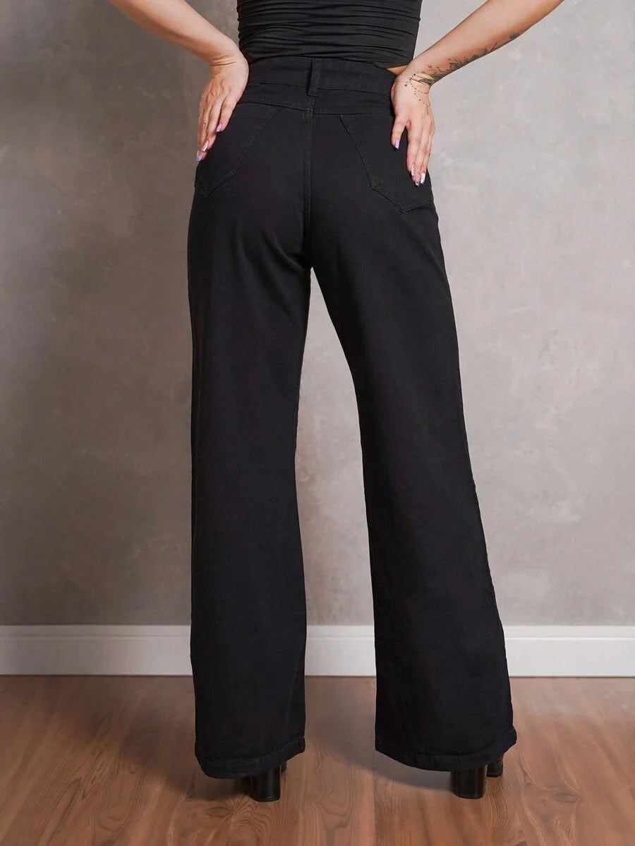 Calça Jeans Feminina Wide Leg