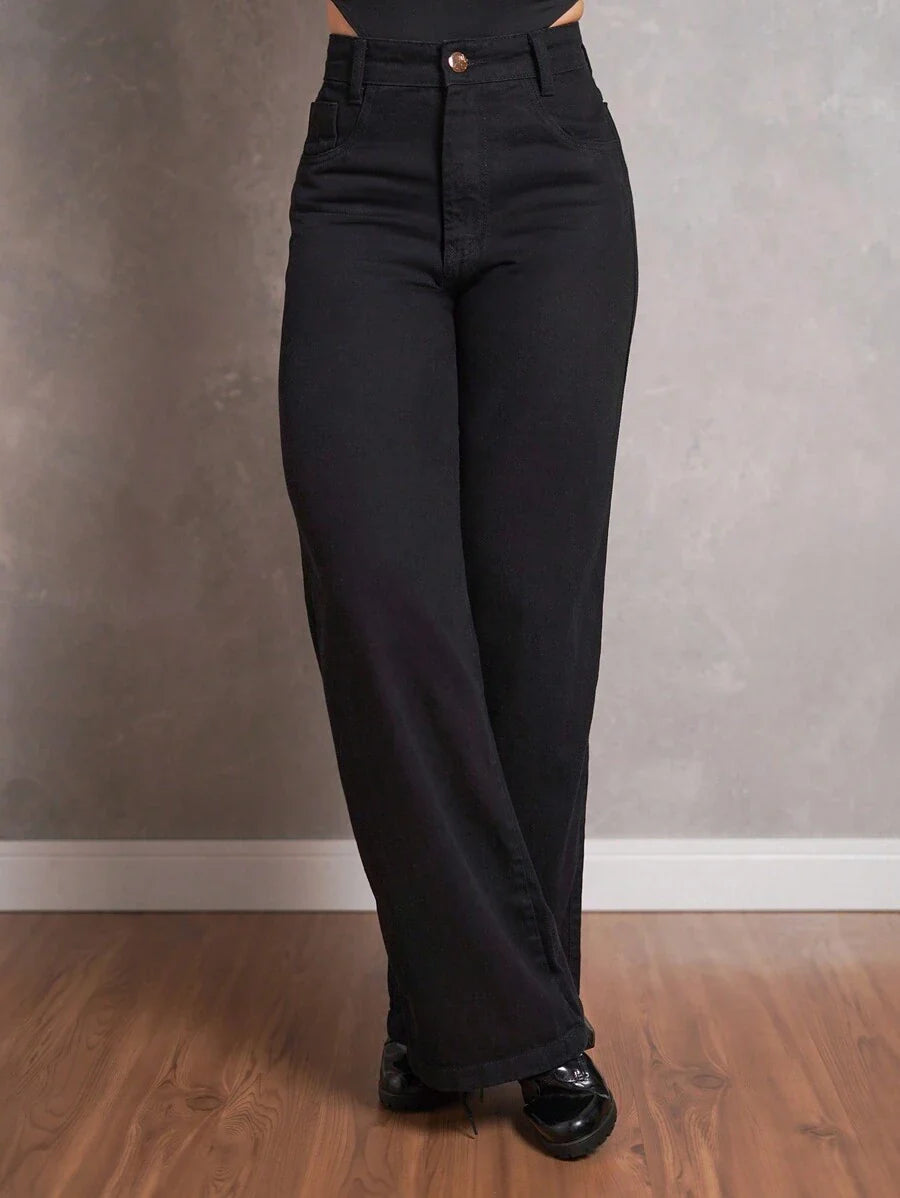 Calça Jeans Feminina Wide Leg