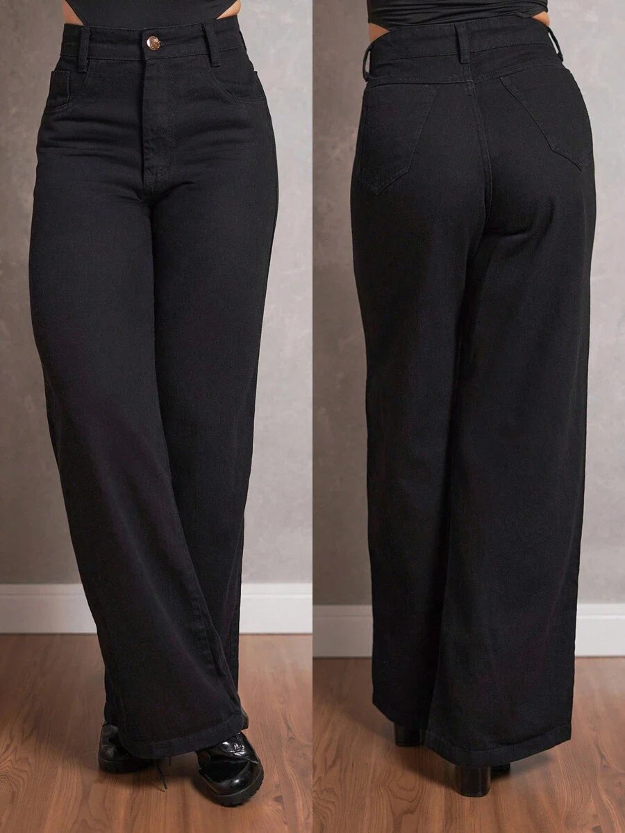 Calça Jeans Feminina Wide Leg