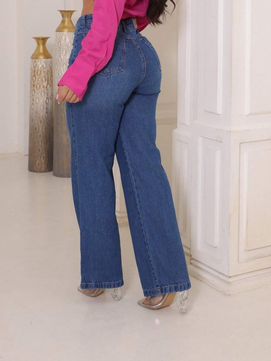 Calça Jeans Feminina Wide Leg