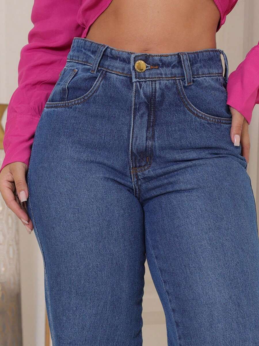 Calça Jeans Feminina Wide Leg