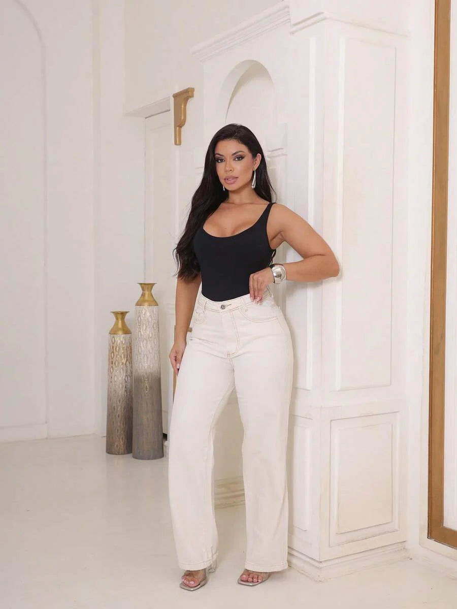 Calça Jeans Feminina Wide Leg