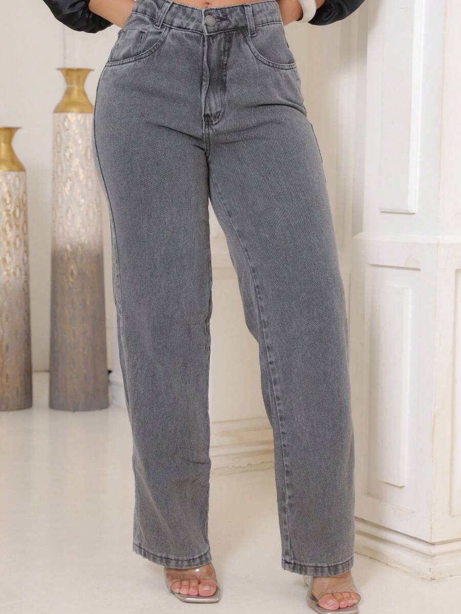 Calça Jeans Feminina Wide Leg