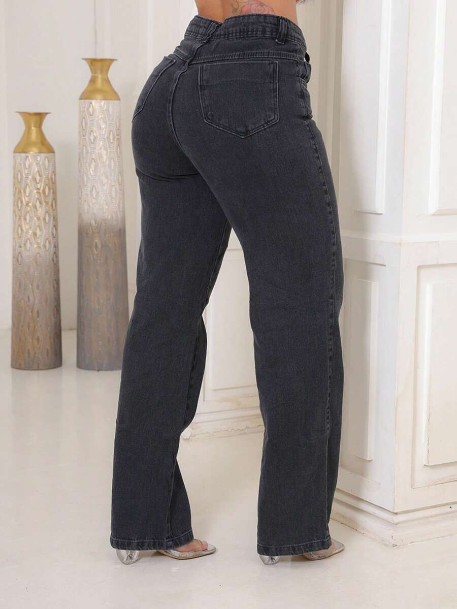Calça Jeans Feminina Wide Leg