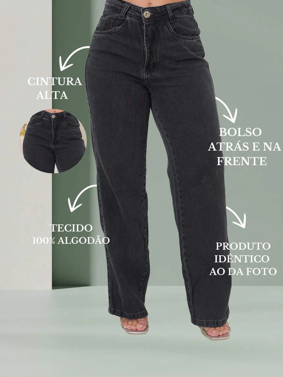 Calça Jeans Feminina Wide Leg